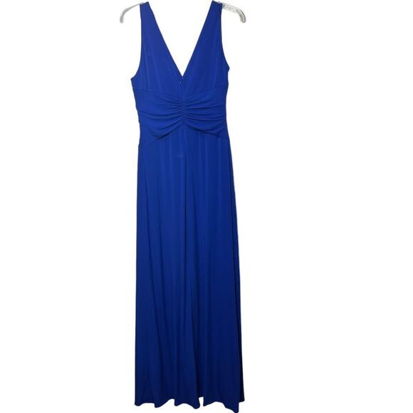 JS Boutique Royal Blue Sleeveless Maxi Dress Size 12 - Picture 4 of 7
